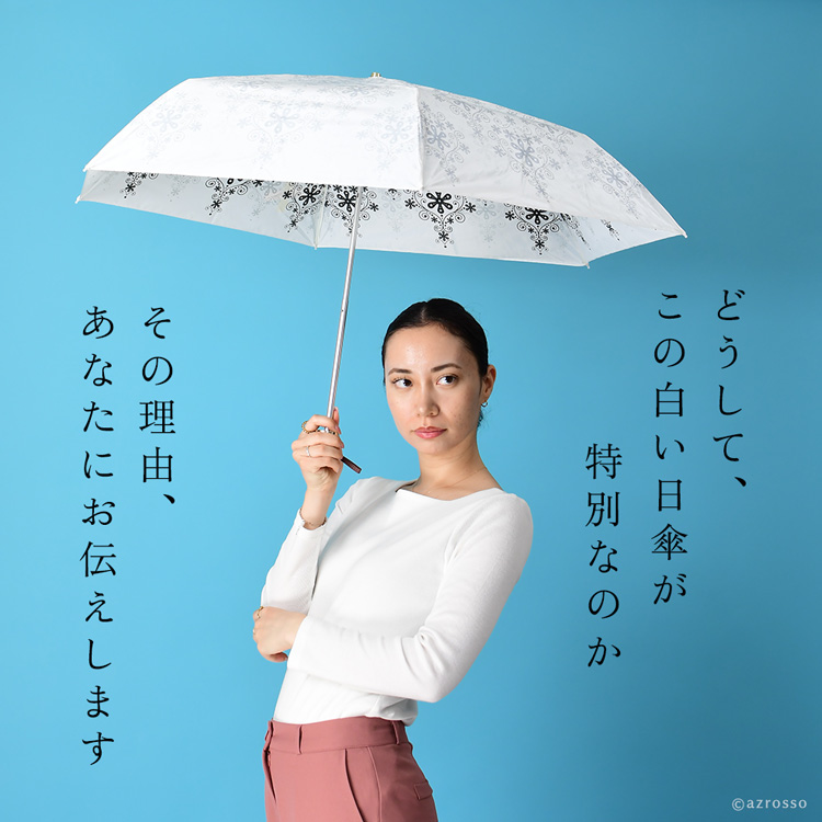 UVION 日本製 日傘 折りたたみ 白 レディース 晴雨兼用 おしゃれ