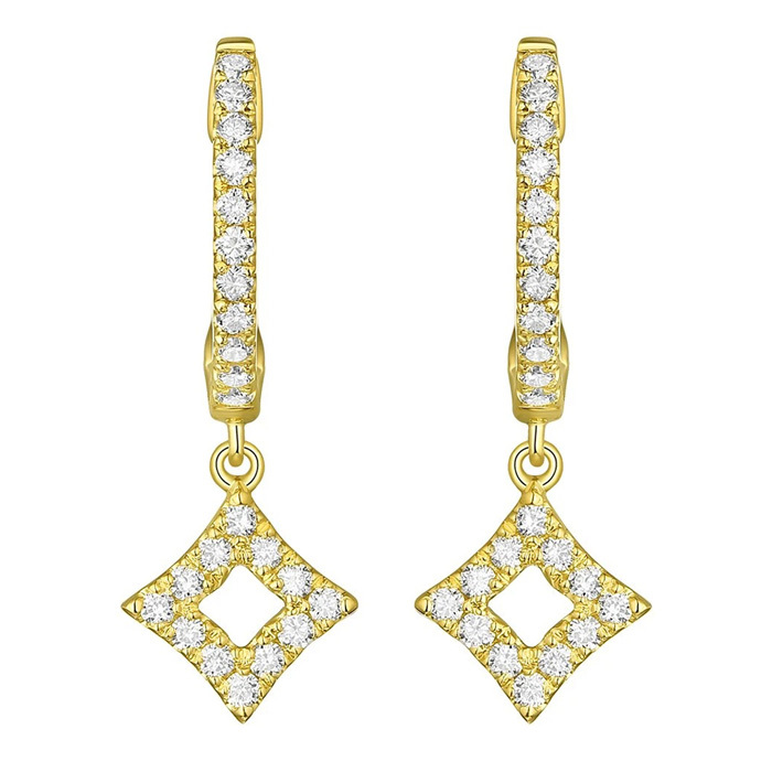 Ｌｕｇｅ　Ｊｅｗｅｌｒｙ ダイヤモンドフープピアス　0.3カラット　ゴールド フープピアス ダイヤモンド レディース ブランド 華奢 揺れる