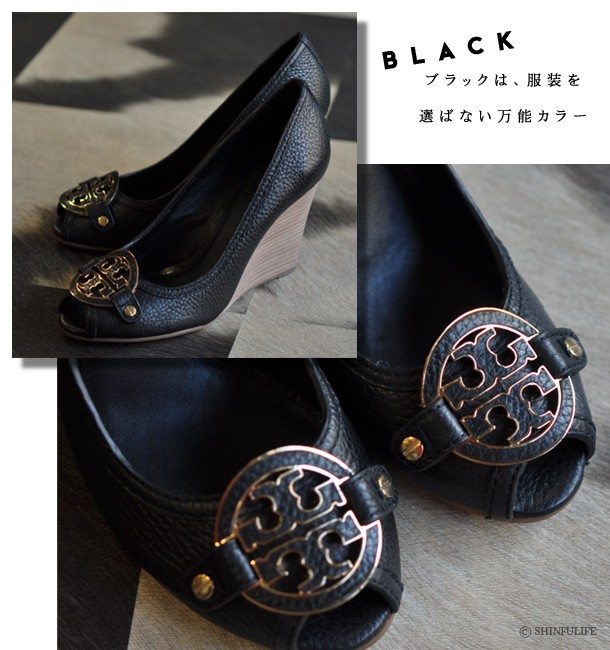 トリーバーチ オープントウパンプス 黒 TORY BURCH トリバーチ オープントゥ パンプス レッド ブラウン