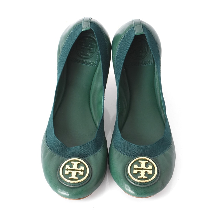 トリーバーチ フラットシューズ レディース バレエシューズ 歩きやすい ぺたんこ 靴 Tory Burch 正規品 ブランド 赤 レッド 緑 グリーン