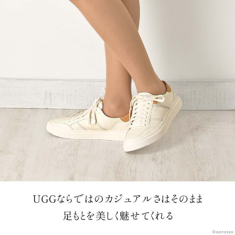 UGG スニーカー レディース 革 おしゃれ ブランド 黒 ブラック 白