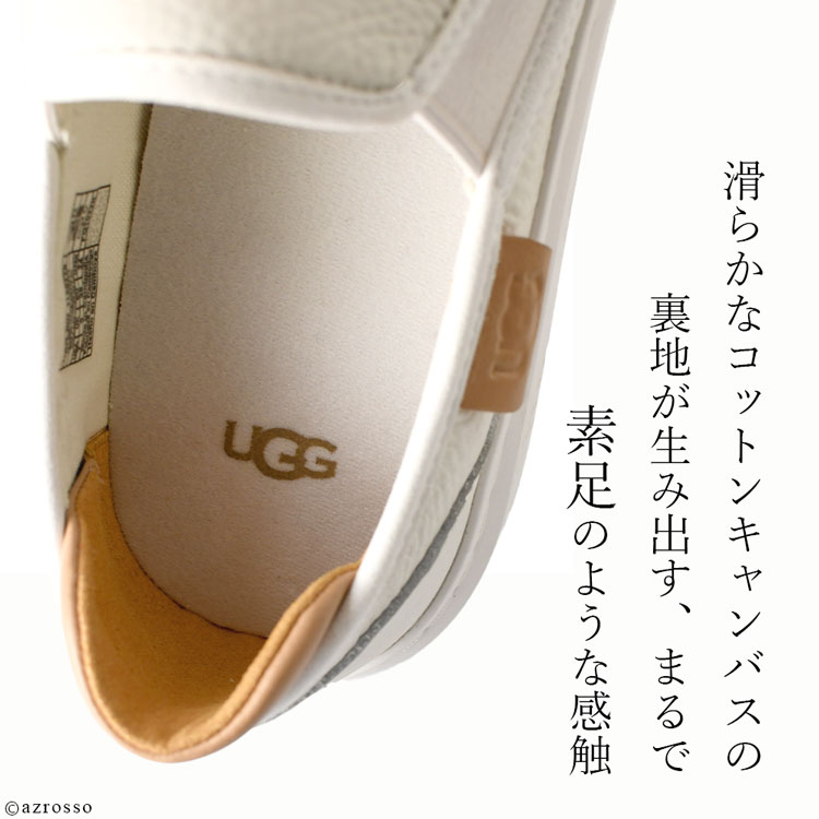 UGG スリッポン レディース 革 おしゃれ ブランド 黒 ブラック 白