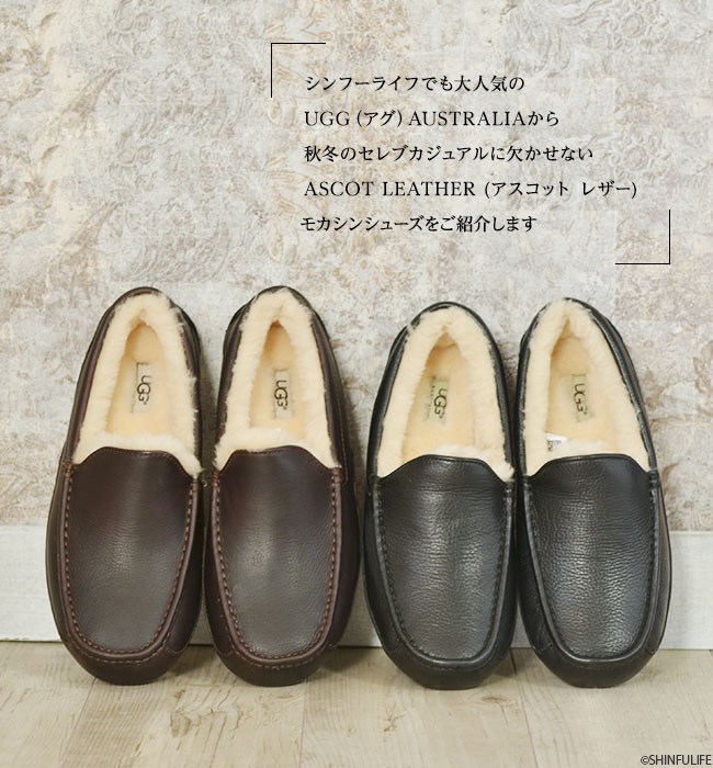 UGG Australia メンズ スリッポン ムートンシューズ ASCOT