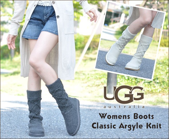 UGG クラシック アーガイル ニット ブーツ レディース