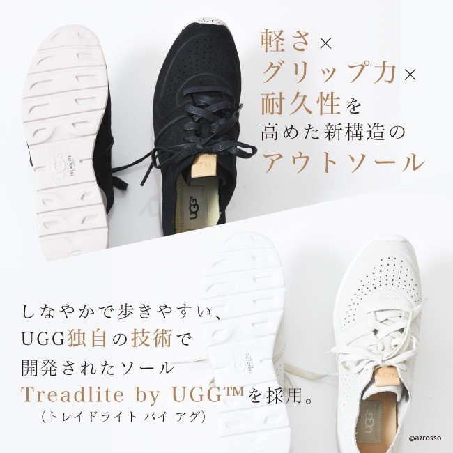 UGG スニーカー レディース シューズ レザー アグ 正規品 ホワイト 白 