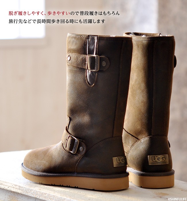 UGG エンジニア ブーツ レザー ムートン レディース