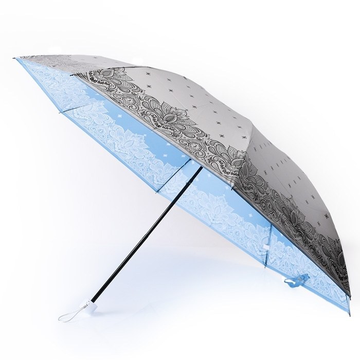 日傘 折りたたみ 完全遮光 晴雨兼用 UVカット 大判 レディース シルバーコーティング 涼しい  ...