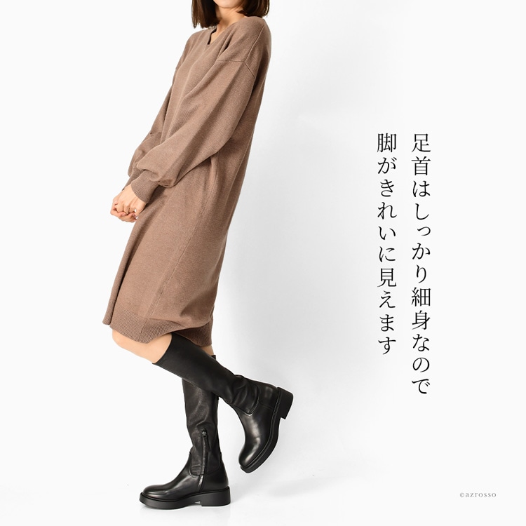 楽天市場】イタリア製 ロングブーツ レディース ブーツ ロング 本革 厚底 ブーツ レザー ぺたんこ イタリア ブランド 疲れない ストレッチ 黒  ブラック グレー 暖かい 秋冬 ムートン 革 裏起毛 筒周り ゆったり サイドジップ ファスナー 防寒 ジョッキーブーツ 大きい 
