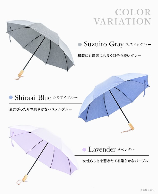 WAKAO（ワカオ） 折りたたみ 日傘 母 ブランド レディース 綿 コットン