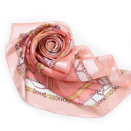 スカーフ シルク サテン 日本製 横浜スカーフ ブランド ネイビー