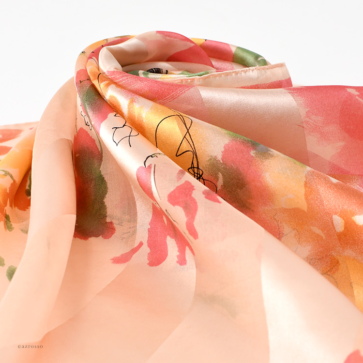 シルク スカーフ 母 ギフト 日本製 ブランド KINU flawless キヌ