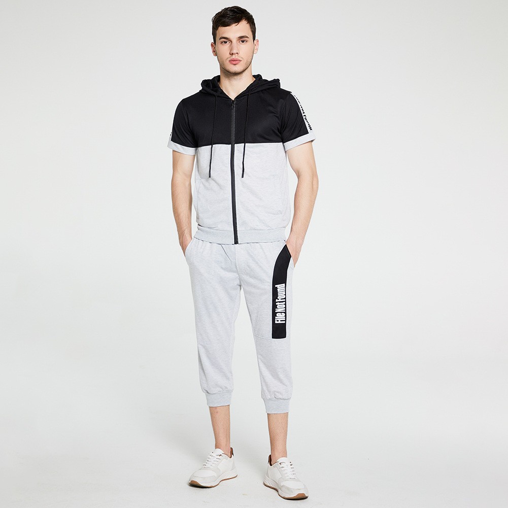 セットアップ メンズ 夏 ジャージ 上下 半袖 スウェット ジップパーカー クロップドパンツ トレーニング スポーツ ウェア 配色 切り替え Sgx Msu09 Shinga Shop 通販 Yahoo ショッピング