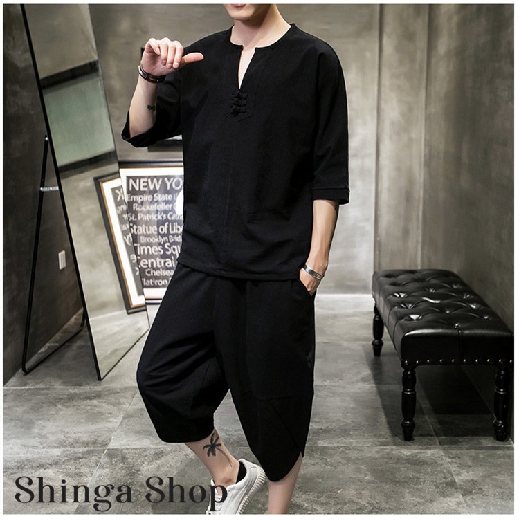 年末のプロモーション 綿麻セットアップメンズ サルエ 半袖シャツ ジャージ 刺繍スウェットセットアップ ジャージ Williamsav Com