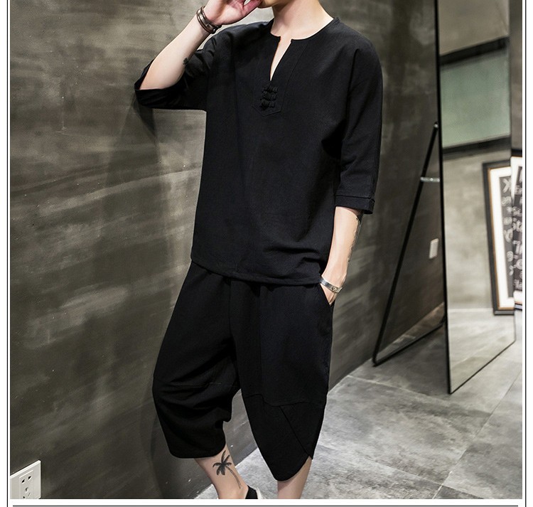 年末のプロモーション 綿麻セットアップメンズ サルエ 半袖シャツ ジャージ 刺繍スウェットセットアップ ジャージ Williamsav Com