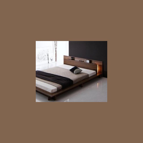 ★レア物 新品未開封 ベッドフレーム ベッド セミダブル マットレス付き モダンライト コンセント付きローベッド マルチラススーパースプリングマットレス付き セミダブル 【FKP1105591621】(39951円)