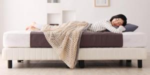 搬入・組立・簡単 寝心地が選べる ホテルダブルクッション 脚付きマットレスボトムベッド スタンダードボンネルコイルマット付 ダブル ブラウン