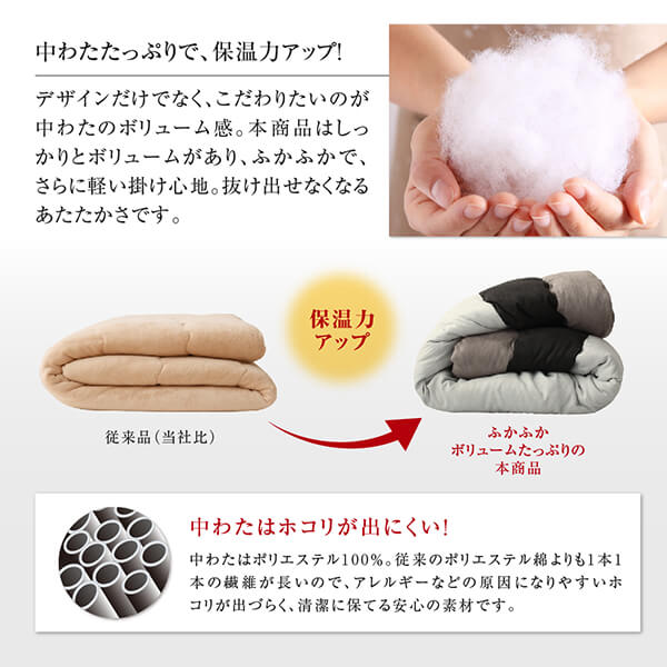ブランド登録なし - こたつ布団仕かける スウェード調パッチワークこたつ布団 掛布団\u0026敷布団2点仕かける まっ四角(75×75糎)天板相応う