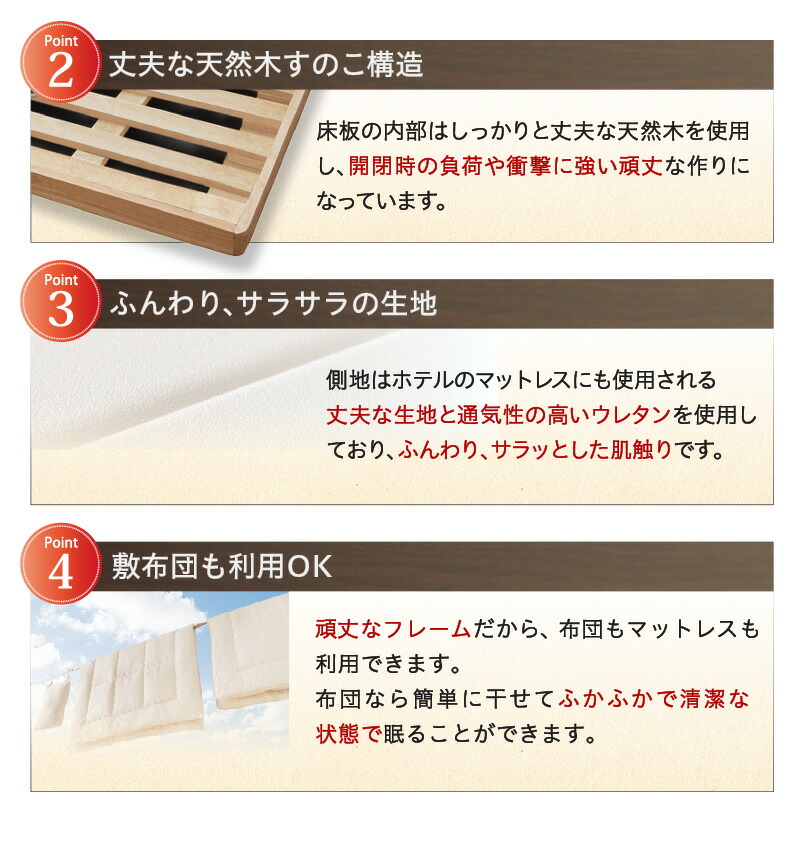 【代引き不可】 組立設置付き跳ね上げベッド 大容量収納／プロストル2 プレミアムポケットコイルマット付 縦開き 分割床板タイプ シングル ウォルナットブラウン ブラック