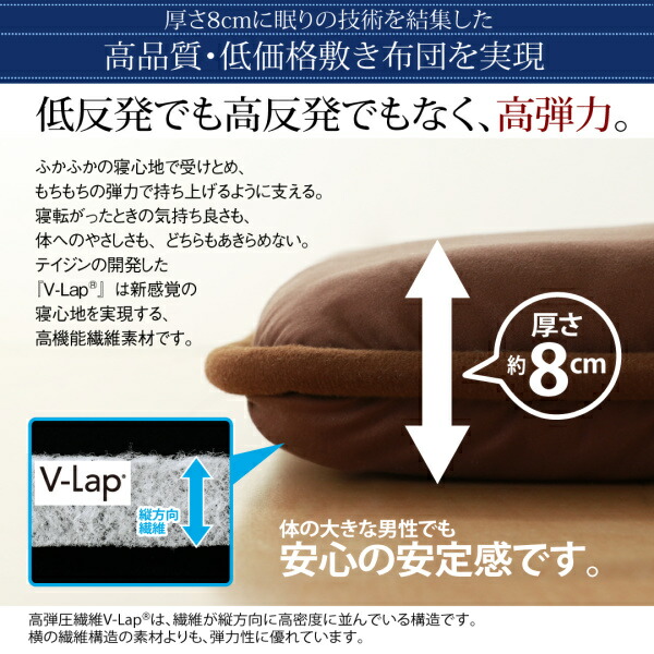 おしゃれ ダブル テイジンV-Lap使用日本製体圧分散で腰にやさしい朝の