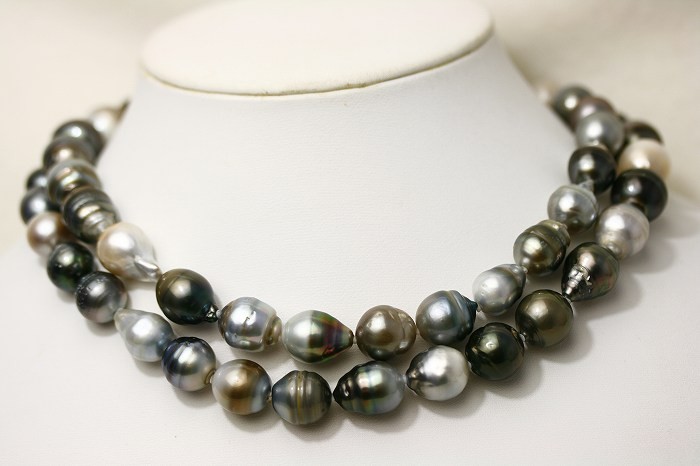 珍珠项链奥特莱斯大溪地黑蝶珍珠长15 - 10毫米多颜色-日本购购凭借