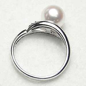 パールリング 普段使い パール リング 指輪 あこや本真珠 キュービック