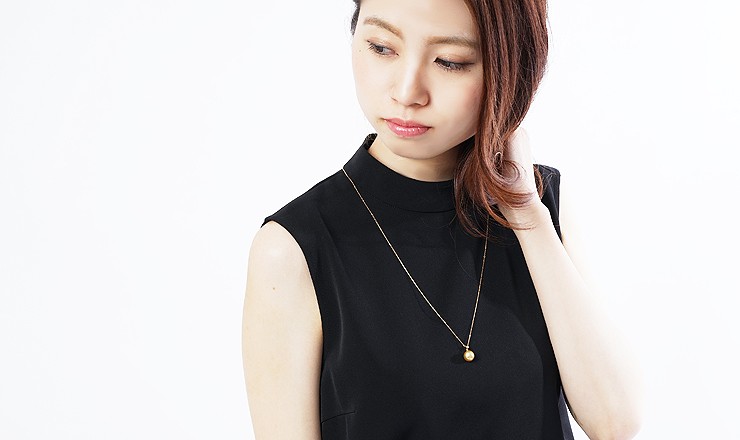 本真珠　南洋白蝶真珠ネックレストップ　ゴールドPT300 パールネックレス 南洋 白蝶 ゴールデンパール ネックレス9mmX11