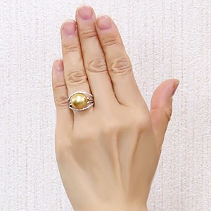 パール リング パールリング 真珠 指輪 ダイヤモンド 0.22ct ホワイト