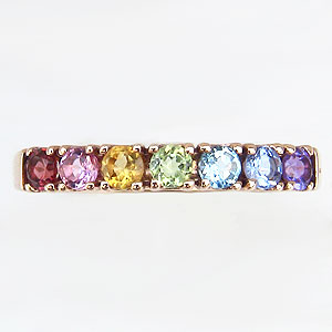 アミュレットリング ガーネット ピンクトルマリン シトリン ペリドット