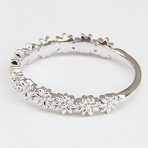 リング フラワーモチーフリング 花 プラチナ pt900 地金リング 送料