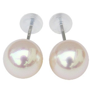 パールピアス 真珠ピアス 真珠 パール ピアス プラチナ あこや真珠 7.5