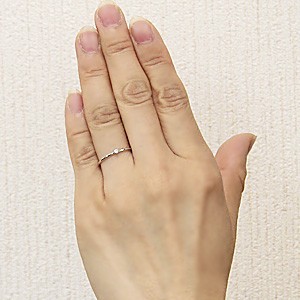 ピンキーリング ダイヤモンドリング 一粒ダイヤモンド0.03ct k18