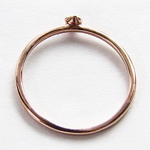 ピンキーリング 一粒ダイヤ ダイヤモンドリング 0.03ct ピンクゴールド
