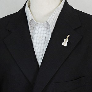 ラペルピン ピンブローチ イニシャル K18 ダイヤ ホワイトゴールド メンズジュエリー ピンブローチ ダイヤモンド ホワイトゴールド