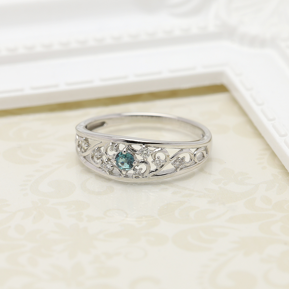 pt900 アレキサンドライト 指輪 リング ダイヤモンド プラチナ 天然