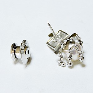 ブローチ ロボット ピンズ ラペルピン 本真珠 8mm アコヤ真珠 パール