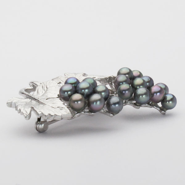 パール ブローチ パールブローチ 真珠ブローチ メンズ 本真珠 アコヤ