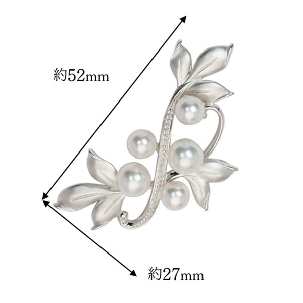 パール ブローチ パールブローチ 真珠ブローチ フォーマル 本真珠