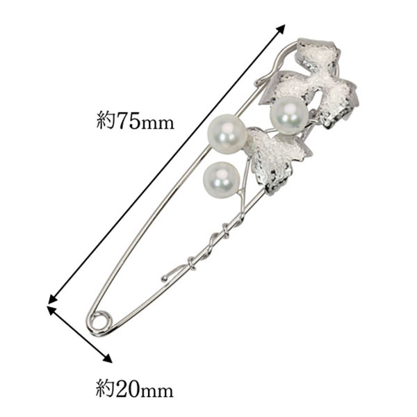 パール ブローチ パールブローチ 真珠ブローチ フォーマル メンズ 本