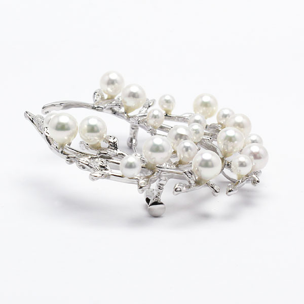 パール ブローチ フォーマル アコヤ真珠 コサージュ サークル 真珠