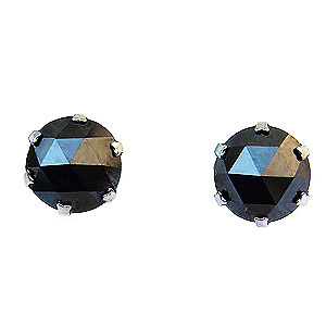 Pt900 プラチナ　ブラックダイヤピアス　計2.00ct 一粒ダイヤピアス 大粒！Pt900 プラチナブラックダイヤピアス 計2.0ct 一粒ダイヤ
