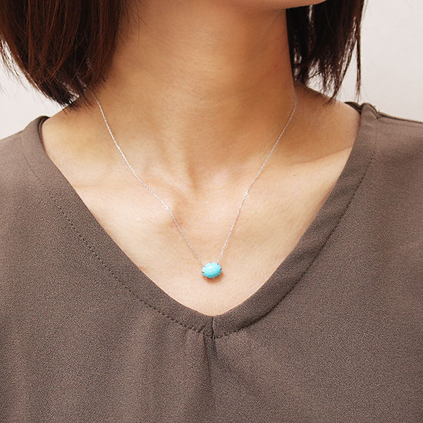 pt850 ターコイズ ネックレストップ プラチナ ターコイズペンダントトップ（アクセサリー素材：プラチナ）の