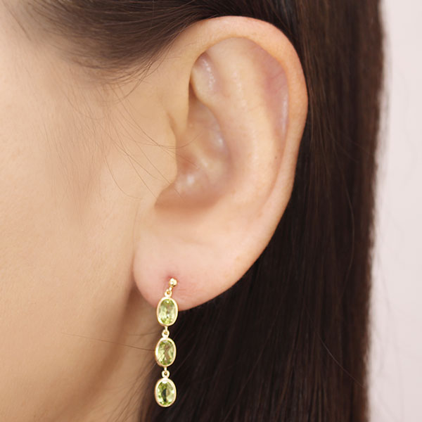 【3mm】ペリドットのシンプルスタッドピアス K18YG K18YG ペリドット ピアス|festaria Online Shop(フェスタリア