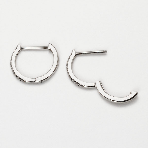 ピアス フープ フープピアス プラチナ pt900 プラチナ900 ダイヤ