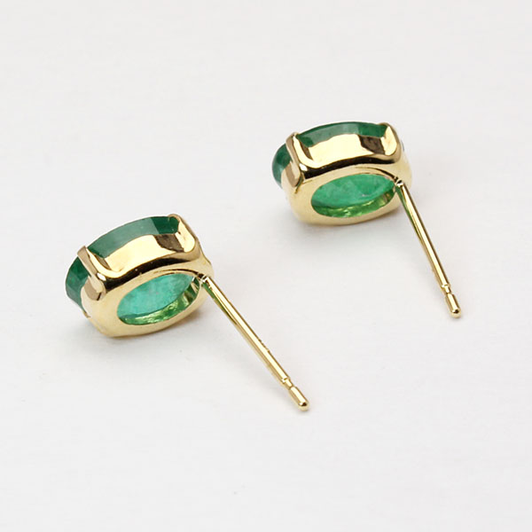 ピアス エメラルド k18 18k 18金 イエローゴールド シンプル 高品質 一