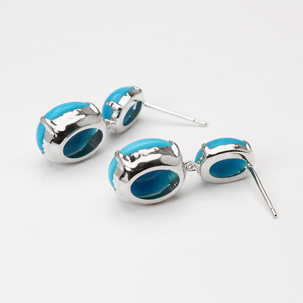 ピアス ターコイズ トルコ石 プラチナ pt900 プラチナ900 レディース