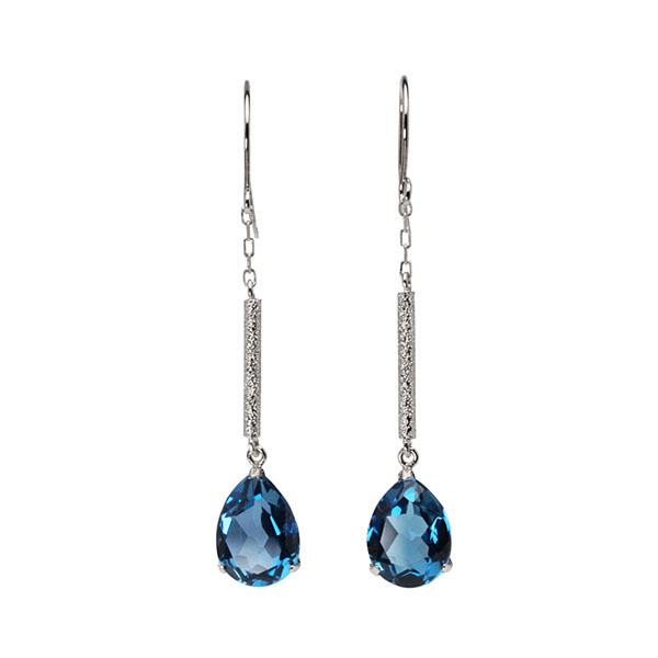 ピアス ロンドンブルートパーズ プラチナ pt900 プラチナ900