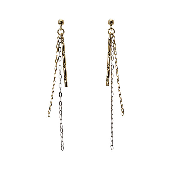 ピアス k18 18k 18金 イエローゴールド プラチナ pt900 コンビ