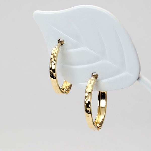 ピアス フープピアス k18 18k 18金 イエローゴールド 中折れ式ピアス 地金ピアス リバーシブル 送料無料 ユニセックス 男女兼用 普段使い プレゼント ギフト puの画像