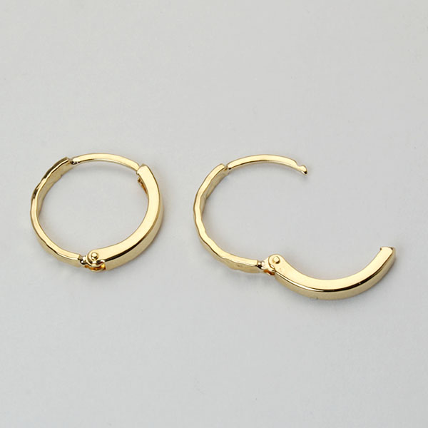 ピアス フープピアス k18 18k 18金 イエローゴールド 中折れ式ピアス