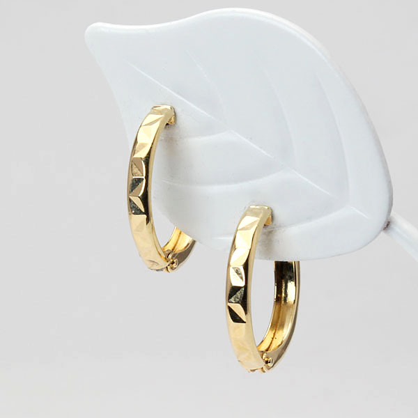 ピアス フープピアス k18 18k 18金 イエローゴールド 中折れ式ピアス 地金ピアス リバーシブル 送料無料 メンズ 男性用 カジュアル 普段使い プレゼント puの画像